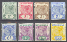 British Honduras Sc# 38-45 MH (b) 1891-1898 1c-24c Queen Victoria - Brits-Honduras (...-1970)