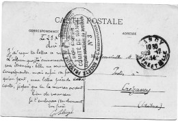 Sur CP De NANCY  /   Cachet  " Societe  Francaise ...hopital Auxiliaire N 3  Comite De NANCY  " 1914 - 1914-18