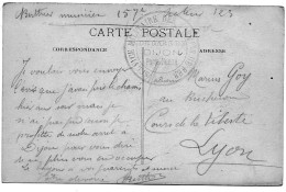 Sur CP De DIJON  /   Cachet  "  Service Militaire Des Chemins De Fer  Gare De DIJON " - 1914-18