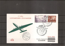 Luxembourg - Aérophilatélie ( Premier Vol Luxembourg - Stavanger De 1955 à Voir) - Storia Postale