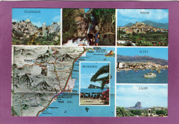 BENIDORM  Postal Geográfica Multivista Airededores  Multivista Guadalest Algar Polop Altea  Calpf - Alicante