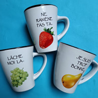 Lot De 3 Mug / Tasses : Ne Ramene Pas Ta / Je Suis Trop Bonne / Lache Moi La - Tasas