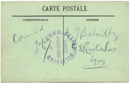 Sur  CP De LAROCHEFOUCAULD  /   Cachet  "   Commissaire Militaire   Gare D' Angouleme " - 1914-18