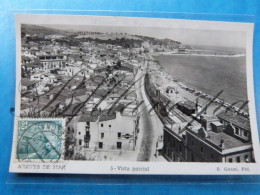 Arenys De Mar Vista Parcial  Chemin De Fer Train Station Gare 1952 - Gares - Avec Trains