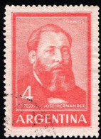 Argentina - 1960 - Jose Hernandez - 4 Pesos - Usato - Used Stamps