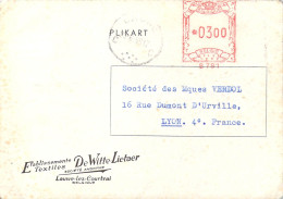 Belgique EMA Rouge 3frcs Etablissements Textiles De Witte-Lietaer à Lauwe Lez Courtrai 1959 - ...-1959