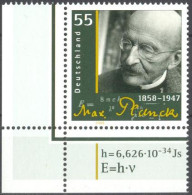 426  Max Planck: Timbre D'Allemagne, 2008 - German Corner Stamp With Interesting Margin Quantum Mechanics Nobel Physique - Physik