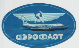 Russia - CCCP - Aeroflot - Airplane - Label - Etiquette - Etiquetas De Hotel