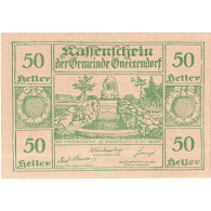 Billet, Autriche, Gneixendorf, 50 Heller, Monument, 1920 SPL Mehl:FS 241Ia3 - Oesterreich
