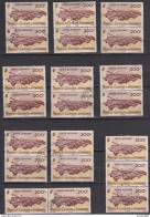 Nvelle Calédonie 1948 - PA N°63(o) - Lot De 21 Timbres En Blocs - Usati