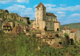 CPM-46- Saint-Cirq Lapopie - Vue Panoramique De L'Eglise - Ed. Lestrade N° Xx An.90* 2 Scans - Saint-Cirq-Lapopie