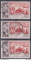 Comores 1954 - PA N°4(o) - Lot De 3 Timbres - Luftpost