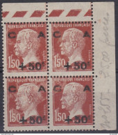 France 1929 - Caisse Amortissement N°255* - Bloc De 4 Timbres Nsg - 1927-31 Cassa Di Ammortamento