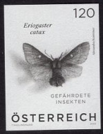 AUSTRIA(2023) Eastern Eggar Moth (Eriogaster Catax). Black Print. - Proofs & Reprints