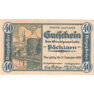 Billet, Autriche, Pochlarn, 40 Heller, Château 1920-12-31, SPL, Mehl:FS 755III - Oesterreich