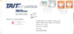 Portugal Large Registered Cover Navigators Stamps - Cartas & Documentos