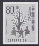 AUSTRIA(2019) Children Dancing Around Tree. Black Print. SOS Children's Village - Proeven & Herdruk