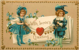 U.S. Celebrations With Love's Greeting  Relief/embossed Card - Collezioni E Lotti