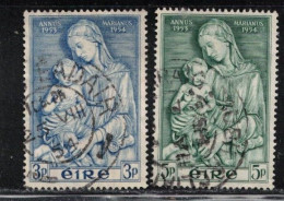 IRELAND Scott # 151-2 Used - Madonna By Della Robbia A - Gebraucht