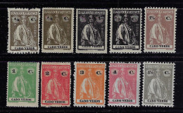 CAPE VERDE 1914 SCOTT 144...154  MH - Cap Vert