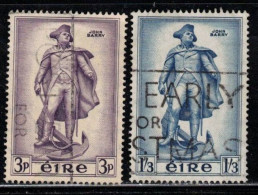 IRELAND Scott # 155-6 Used - Statue Of John Barry A - Used Stamps