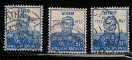 IRELAND Scott # 161 Used X 3 - Admiral William Brown - Usati