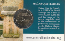 MALTA 2017 COINCARD 2€ / HAGAR QIM TEMPLES / MALTE 2017 CARTE PIECE 2€ - Malta