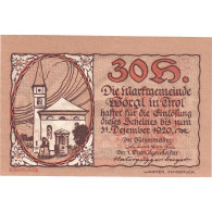 Billet, Autriche, Worgl, 30 Heller, Eglise, 1920, 1920-12-31, SPL, Mehl:FS 1252a - Oesterreich