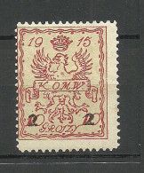 POLEN Poland 1915 Stadtpost Warschau Michel 7 MNH - Nuevos