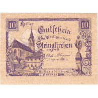 Billet, Autriche, Steinakirchen, 10 Heller, Eglise, 1922, SPL Mehl:FS 1017IIa - Oesterreich