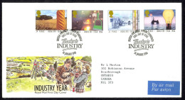 Great Britain Sc# 1129-1132 (Edinburgh) FDC (b) 1986 1.14 Industry Year - 1981-1990 Decimal Issues