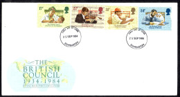 Great Britain Sc# 1067-1070 (Dumbarton) FDC (a) 1984 9.25 British Council - 1981-1990 Decimal Issues