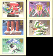 Great Britain Sc# 1035-1039 (Maxi Cards) Mint Set/5 1983 Christmas - 1981-1990 Em. Décimales