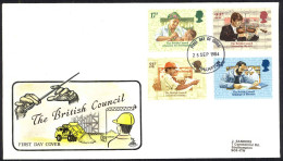 Great Britain Sc# 1067-1070 (Southampton) FDC (b) 1984 9.25 British Council - 1981-1990 Decimal Issues