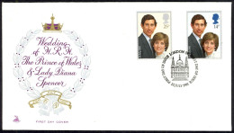 Great Britain Sc# 950-951 FDC (c) 1981 7.22 Royal Wedding - 1981-1990 Em. Décimales