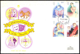 Great Britain Sc# 987-990 FDC 1982 4.28 Theatre - 1981-1990 Em. Décimales