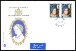 Great Britain Sc# 919 FDC (b) Pair 1980 8.4 Queen Mother 80th - 1971-1980 Em. Décimales