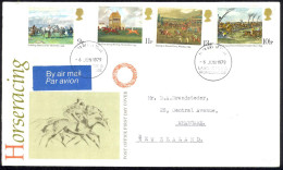 Great Britain Sc# 863-866 FDC 1979 6.6 Horseracing - 1971-1980 Decimal Issues