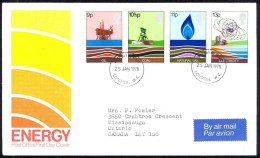 Great Britain Sc# 827-830 FDC (a) 1978 1.25 Energy - 1971-1980 Em. Décimales