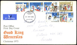 Great Britain Sc# 709-714 FDC 1973 11.28 Good King Wenceslas - 1971-1980 Em. Décimales