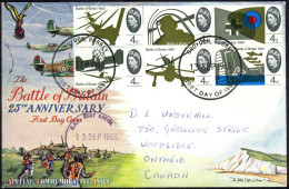 Great Britain Sc# 435b FDC (b) 1965 9.13 Battle Of Britain 25th - 1952-1971 Pre-Decimale Uitgaves