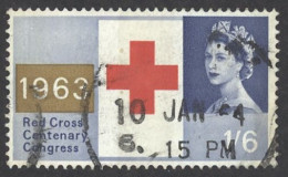 Great Britain Sc# 400p Used Phosphorescent 1963 1sh6p Red Cross - Usati