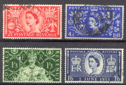 Great Britain Sc# 313-316 Used 1953 Queen Elizabeth - Usati