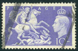 Great Britain Sc# 288 SG# 511 Used (a) 1951 10sh St George Slaying The Dragon - Usati