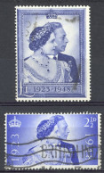 Great Britain Sc# 267-268 Used 1948 2½p-£1 King George VI & Queen Elizabeth - Usati