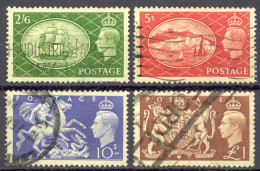 Great Britain Sc# 286-289 Used 1951 King George VI - Usati