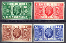 Great Britain Sc# 226-229 MH (b) 1935 ½-2½p Silver Jubilee Issue King George V - Neufs