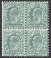 Great Britain Sc# 127 MNH Block/4 1902-1911 ½p King Edward VII - Unused Stamps
