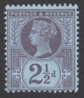 Great Britain Sc# 114 MH 1887-1892 2½p Violet, Blue Queen Victoria - Neufs