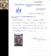 Great Britain Sc# 7 SG# H3(3) Used (RPSL Certificate) 1854 6p Queen Victoria - Oblitérés
